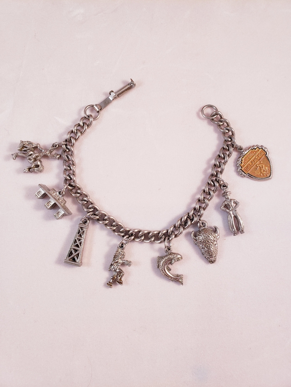 VINTAGE OKLAHOMA CHARM BRACELET